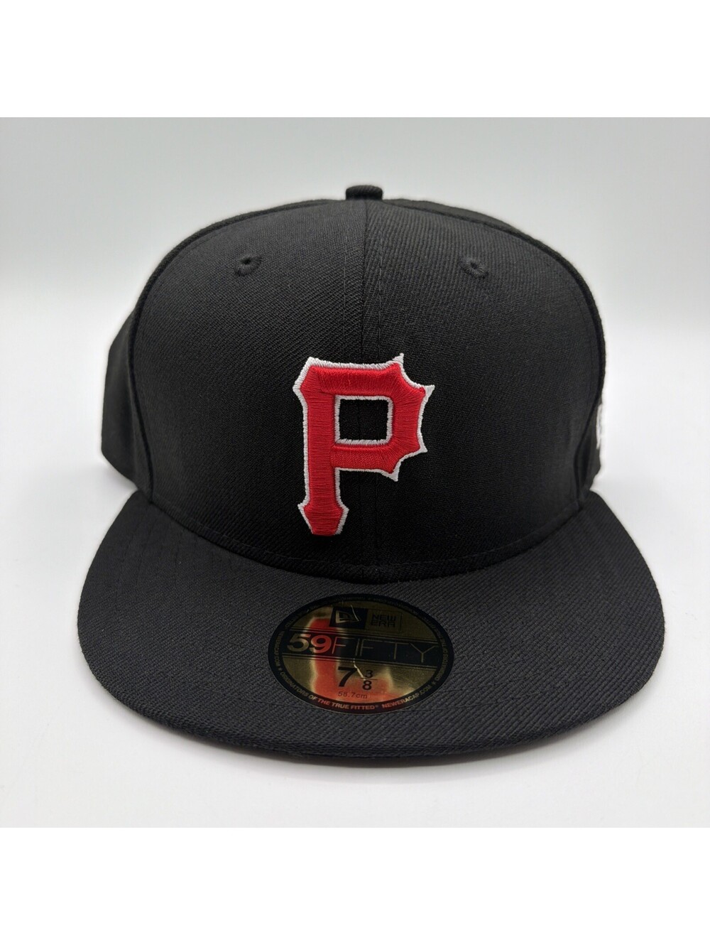 NEW ERA 7 3/8 Authentic Pittsburgh Pirates 59Fifty Hat Cap Wool Red Black